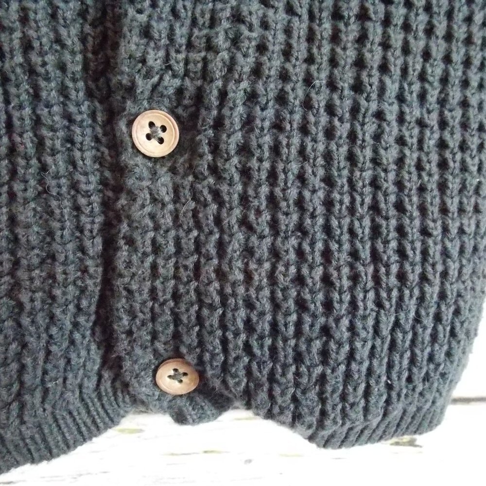 Knit Button-down Sweater with Hood 12m - Picture 4 of 4